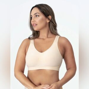 Truekind Shapermint Daily Comfort Wireless Bra beige size Large L. New huge sale